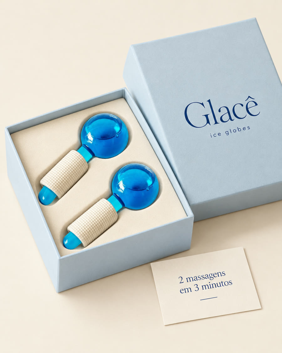 Caixa da Glacê com o par de ice globes